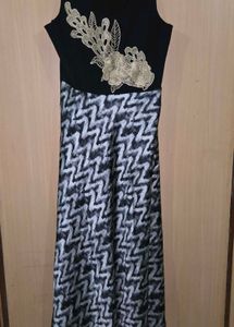 Elegant Black & White Ethnic Gown