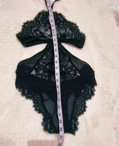 Elegant Black Lace  Bodysuit