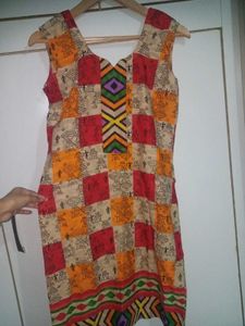Vintage Pattern Sleeveless Dress