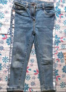 Blue Jeans with Sequin Detail