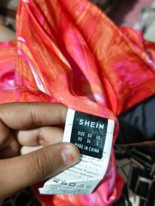 shein multi print corset