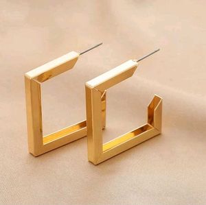 Geometric Square Hoop Earrings
