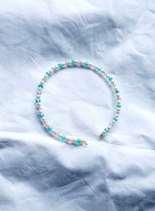 Beaded Bracelet with Pearls &amp; Blue Beads
