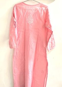 Beautiful Pink Chikankari Kurta