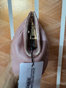 Love Moschino Pink Quilted Crossbody With Flaw