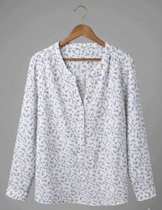 Chic Floral Print Long Sleeve top