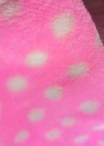 Cute Pink Polka Dot Fleece Pants