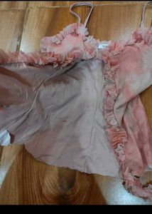 Cute Pink Ruffle Cami Top
