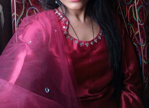 Maroon Salwar Kameez Duppata