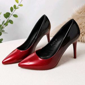 Chic Red &amp; Black Patent Stilettos