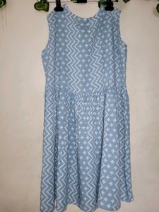 Blue Embroidered Kurta Set with Palazzo &amp; Dupatta