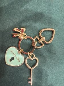 Lucky Day Heart Key Charm Keychain