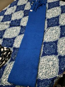Vibrant Electric Blue Mohair Scarf