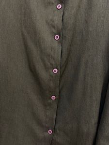 Olive Green Collared Button-Up Shirt