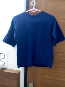 Classic Blue Round Neck T-Shirt