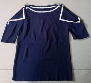 🇰🇷Navy Blue Sailor Style Top