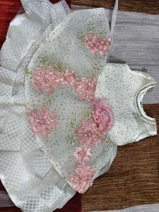 Cute White &amp; Pink Dress