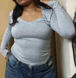 Full Sleeve Top-Grey