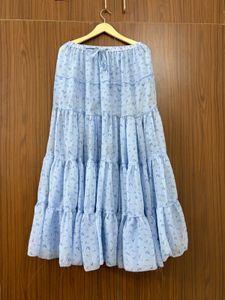 Tiered Floral Maxi Skirt