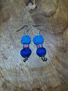 Blue Tassel Earrings