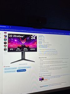 LG ULTRAGEAR GAMING MONITOR 24 inch 180hz, 1ms.