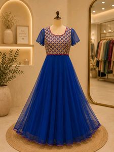 Elegant Blue Embroidered Kurta