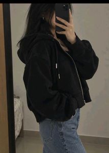 Black Zip-Up Hoodie