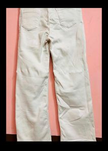 white  Wide Leg Jeans