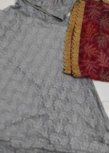 Grey lehnga choli