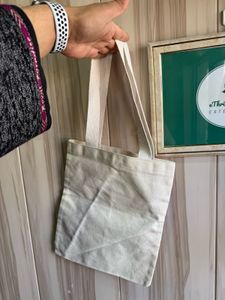 LG Chem Beige Cotton Canvas Tote Bag