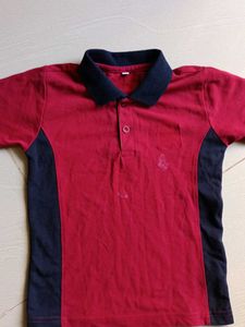 Red &amp; Navy Blue Polo T-Shirt