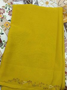 Elegant Yellow Embroidered Saree