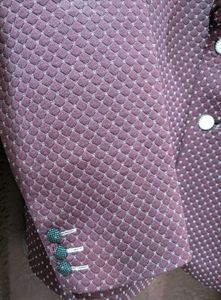 Men's Burgundy Polka Dot Blazer