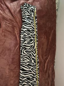 Women's Zebra Print Wide Leg Jeans