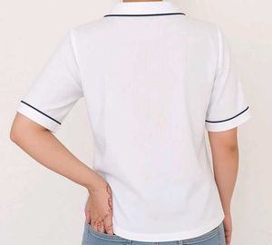 Chic White Short Sleeve Button-Up Top