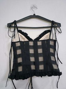 Vintage Gingham Corset Top