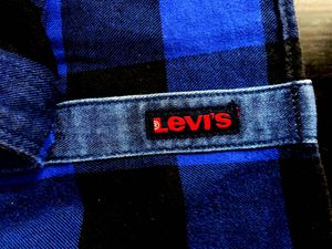 Levi's Blue Plaid Denim Shirt