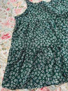 Green Floral Tiered Cami Top