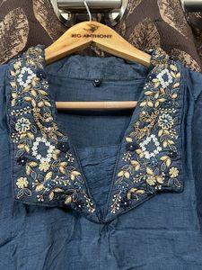 Blue Embroidered Kurta Set