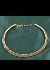 Sparkling Stone Choker and Pearl necklace Combo