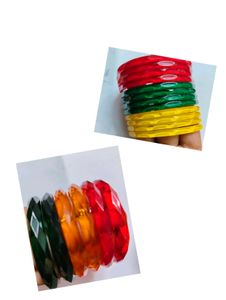 Vibrant Set of Glass Bangles