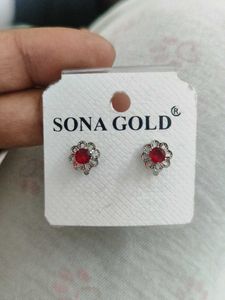 Sona silver Flower Stud Earrings