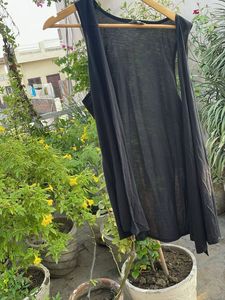 Sheer Black Sleeveless Top
