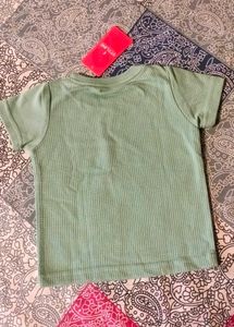 Mint Green Ribbed Boy's T-Shirt