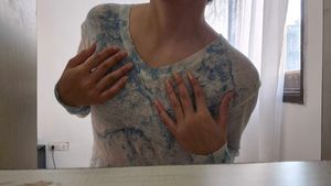 Unique Print V-Neck Long Sleeve Top