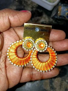 Beautiful Silk Thread Jhumka Earrings