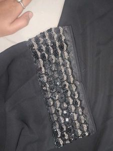 Sparkling Black Abaya with dupatta