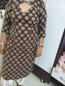Stylish Brown Printed Kurta