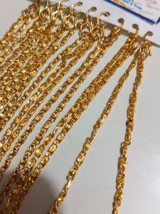 Gold plated chain set of 9