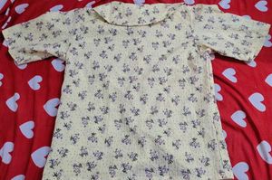 Cute Floral Puff Sleeve Top